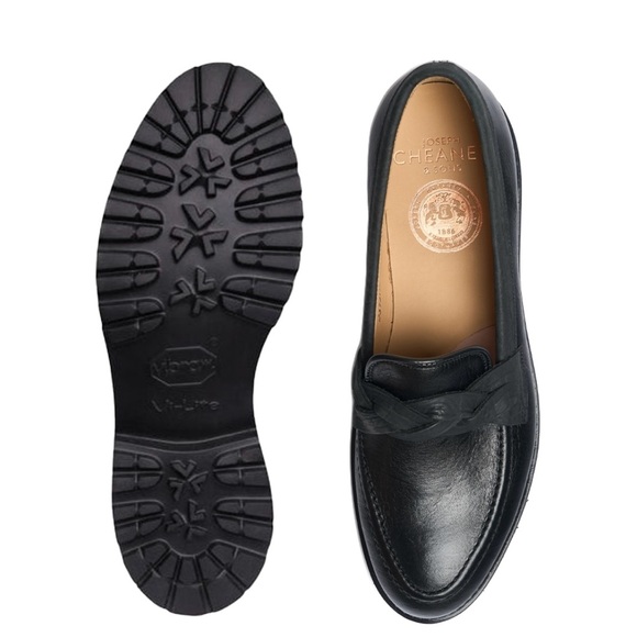 Cheaney Cora Loafer in Black Kudu/Moc Croc Nubuck - Picture 3 of 11